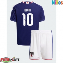 Camiseta Japón Ritsu Doan #10 Primera Equipación para niños Mundial 2026 manga corta (+ pantalones cortos)